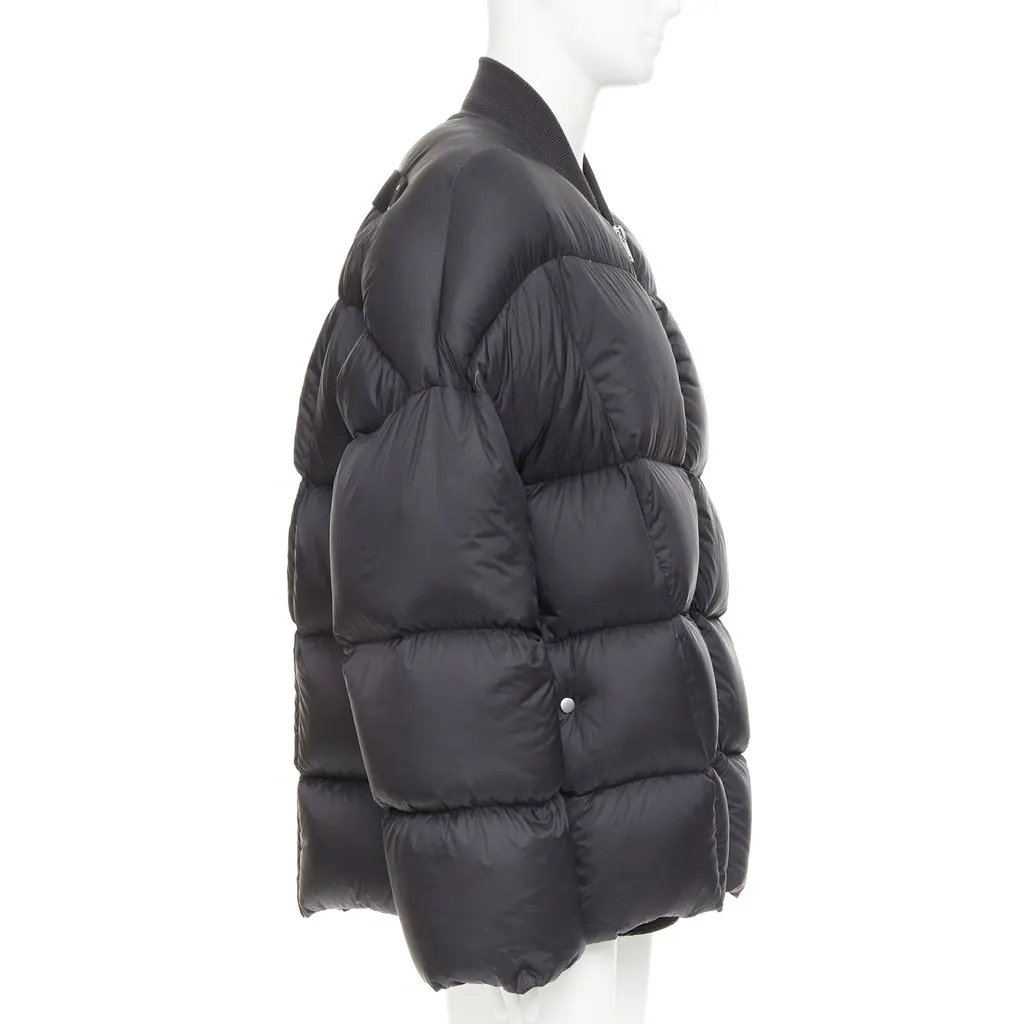 Rick Owens Black Polyamide Coat Black Polyamide Good - Front View