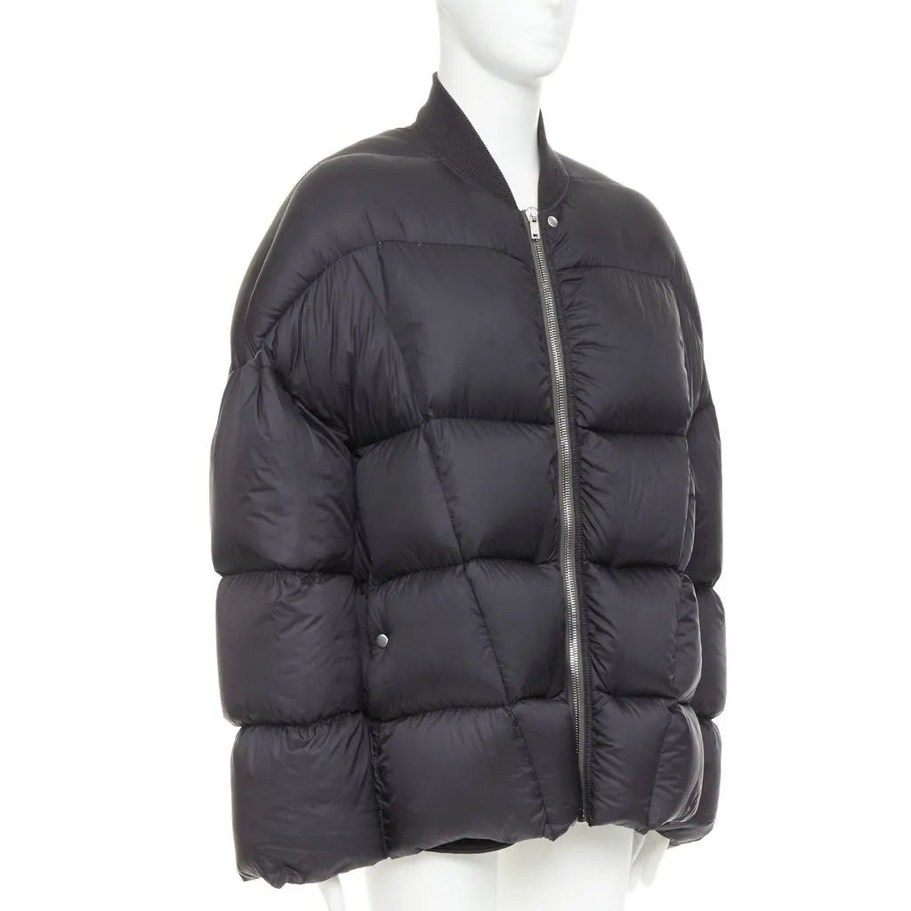 Rick Owens Black Polyamide Coat Black Polyamide Good - Model View