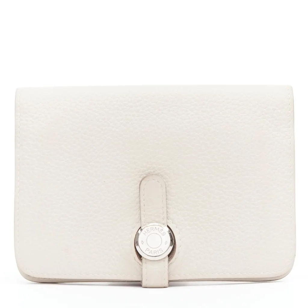 Hermès Dugon Duo Beige Leather Fair - Front View