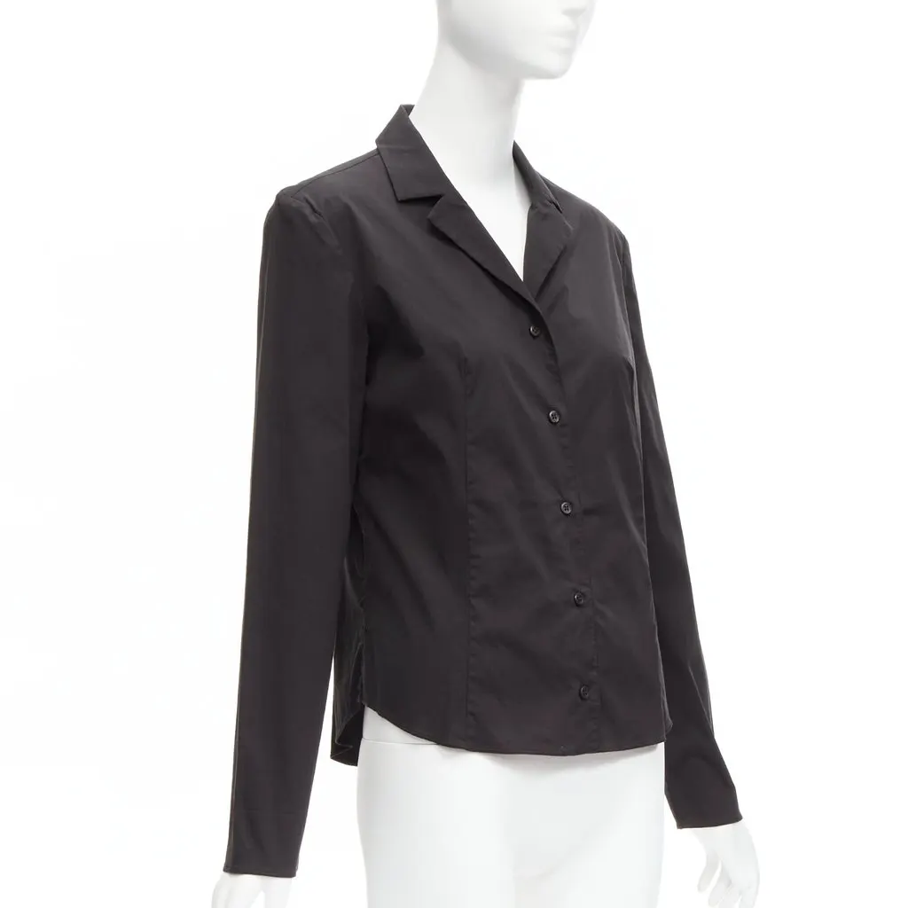 Prada Minimal Dress Shirt Black Cotton Never worn - Inside View