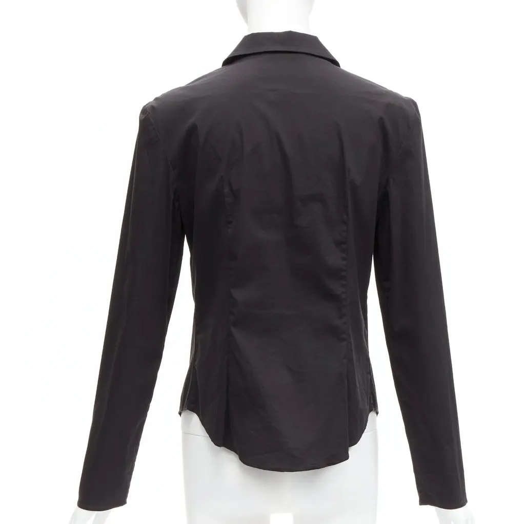 Prada Minimal Dress Shirt Black Cotton Never worn - Box View