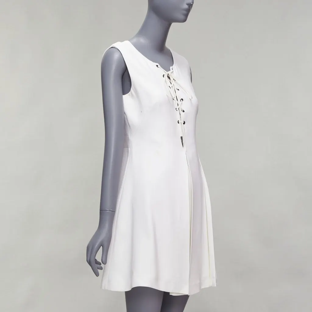 Miu Miu White Viscose Dress White Viscose Fair - Inside View