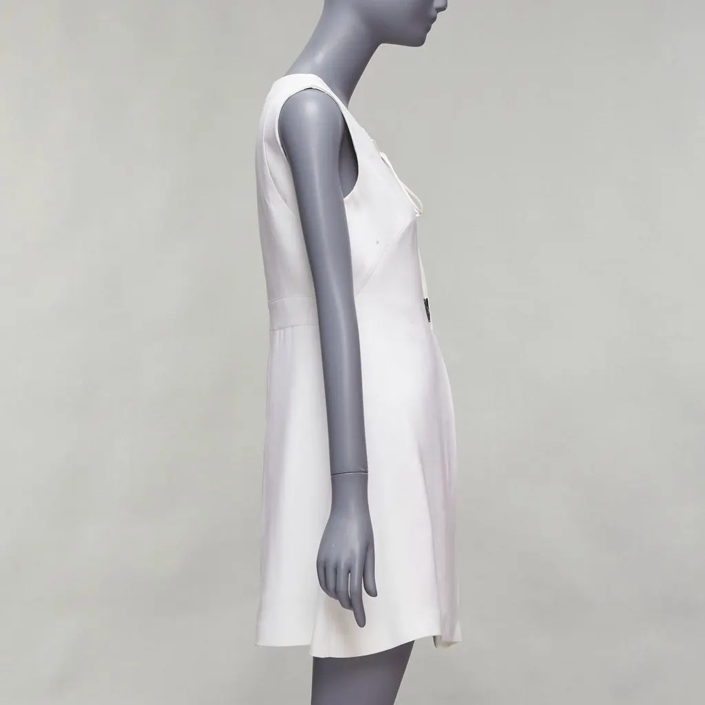 Miu Miu White Viscose Dress White Viscose Fair - Model View