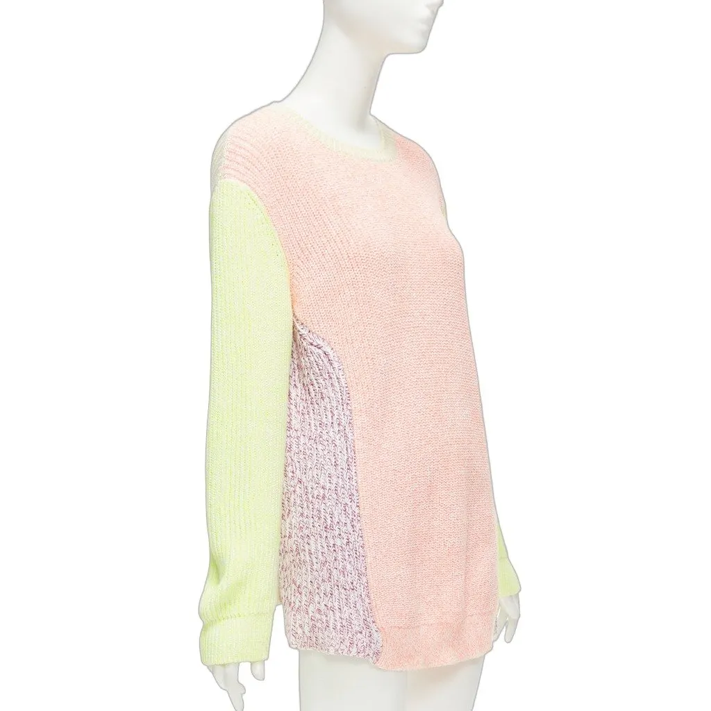 Stella McCartney Neon Oversized Sweater Yellow Cotton Never worn - Front View