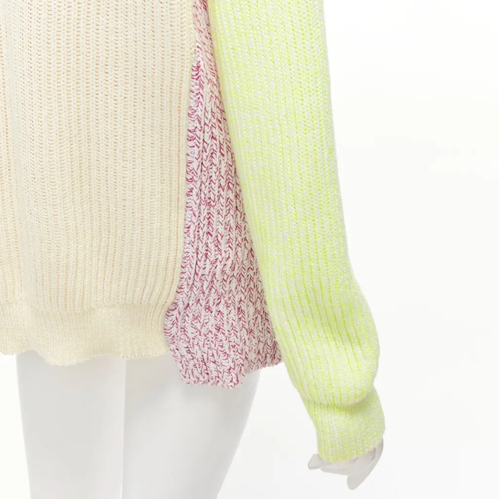 Stella McCartney Neon Oversized Sweater Yellow Cotton Never worn - Back View
