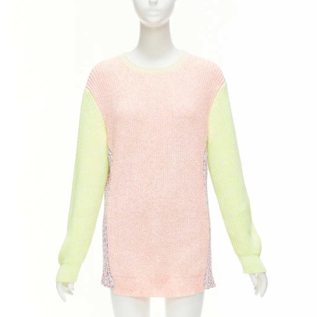 Stella McCartney Neon Oversized Sweater Yellow Cotton Never worn - Inside View