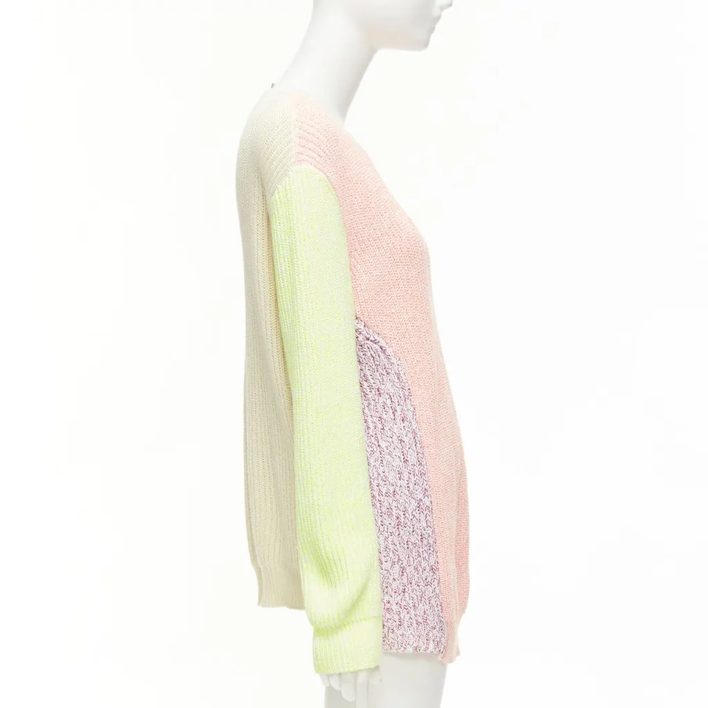Stella McCartney Neon Oversized Sweater Yellow Cotton Never worn - Model View