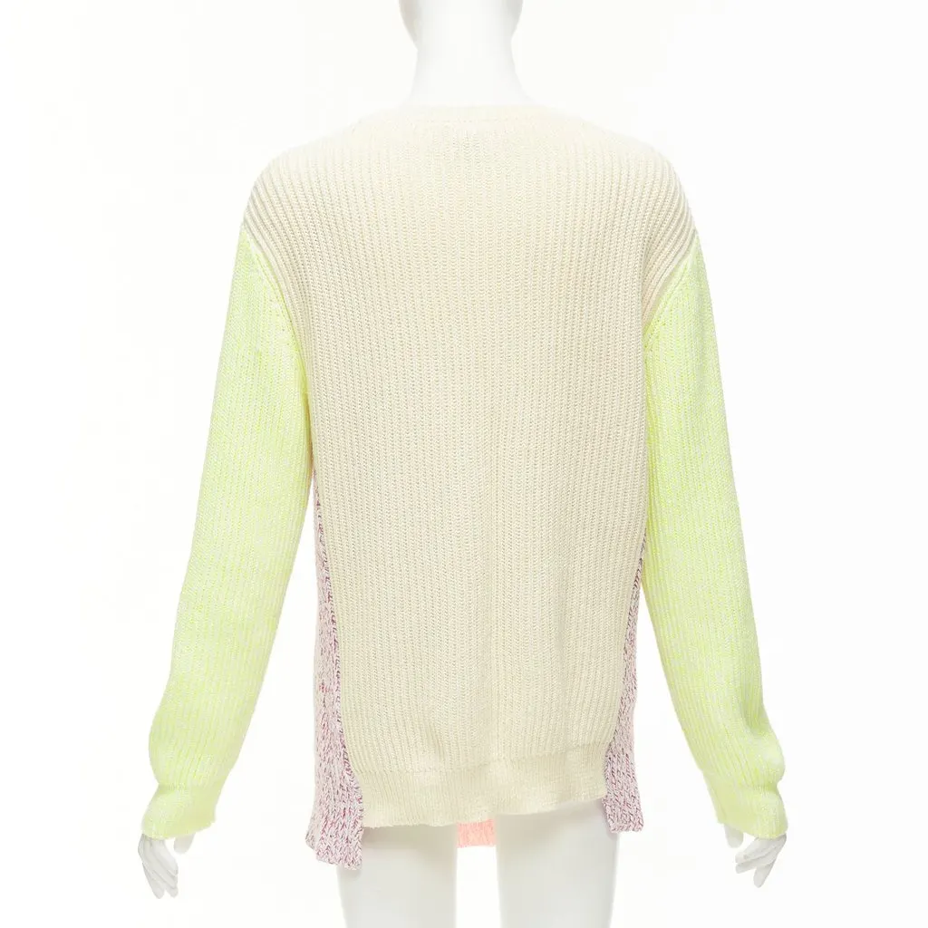 Stella McCartney Neon Oversized Sweater Yellow Cotton Never worn - Box View