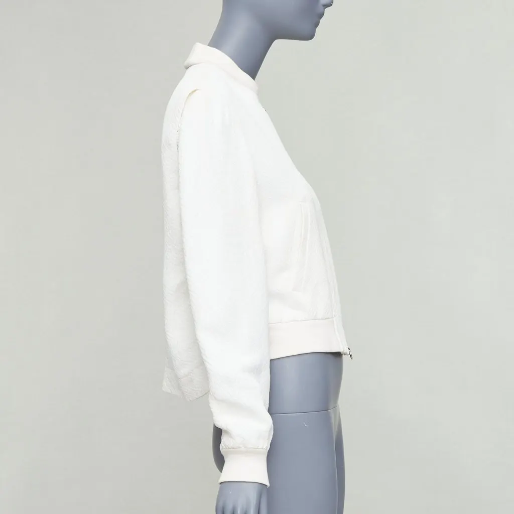 Stella McCartney White Jacquard Cropped Bomber White Fair - Box View