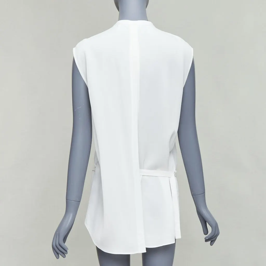 Helmut Lang Tie Front Vest White Viscose Fair - Box View