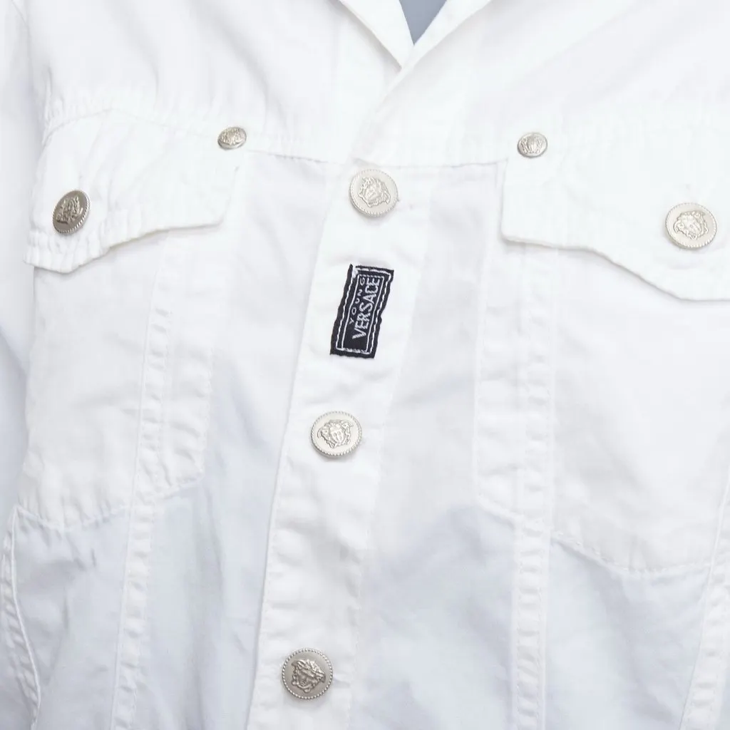 Versace Medusa Logo Jacket White Fair - Back View