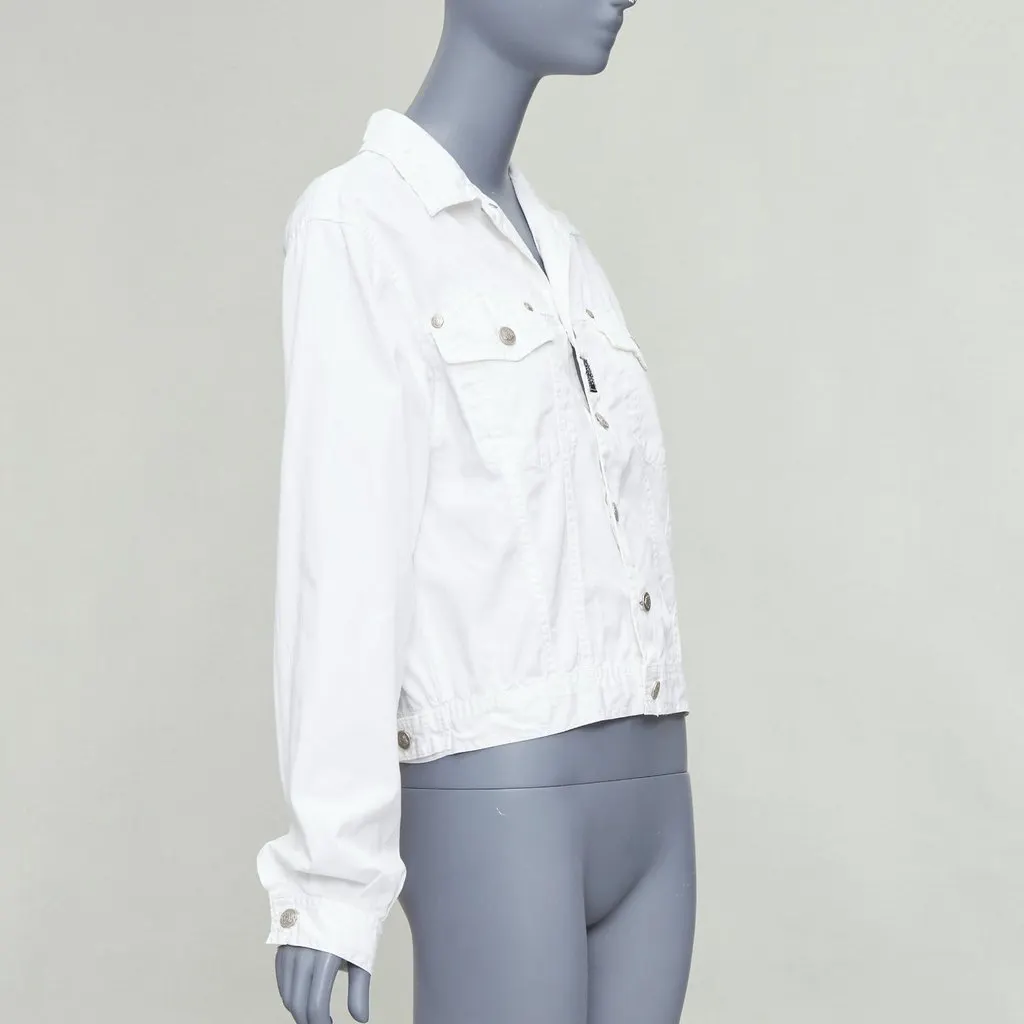 Versace Medusa Logo Jacket White Fair - Model View
