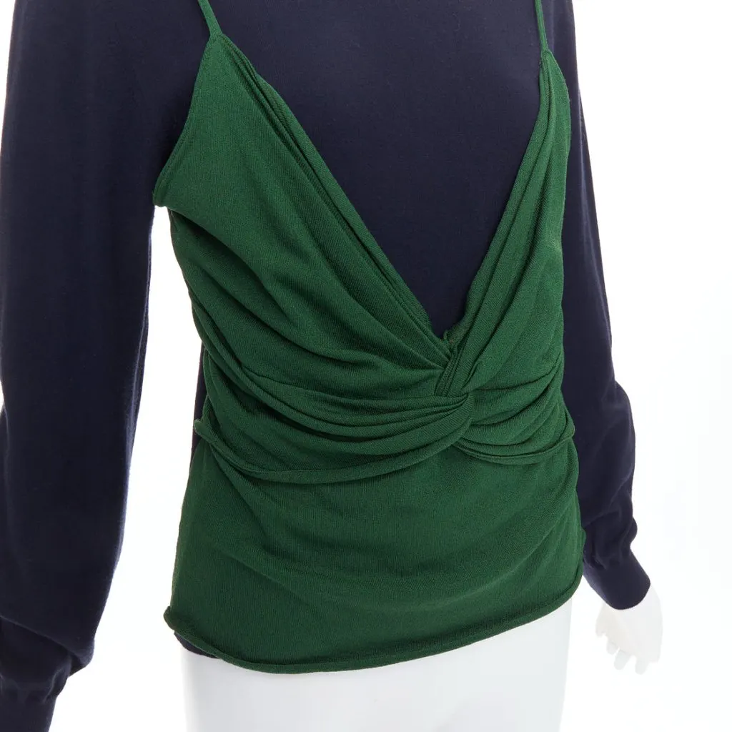 JW ANDERSON Draped Cami Sweater Green Viscose Very good - Back View