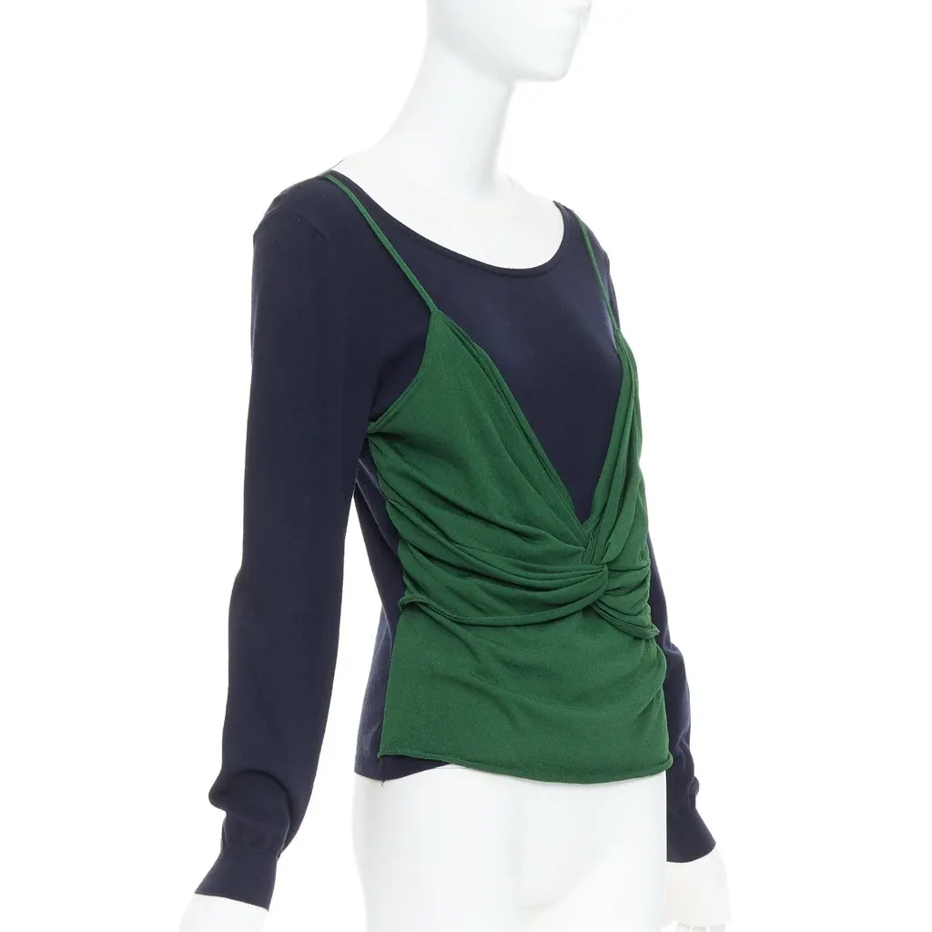 JW ANDERSON Draped Cami Sweater Green Viscose Very good - Inside View