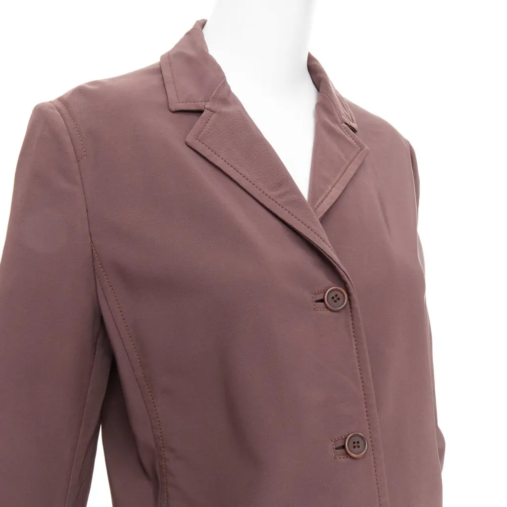 Prada Brown Polyester Coat Brown Polyester Very good - Back View