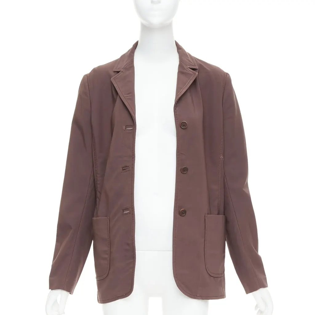Prada Brown Polyester Coat Brown Polyester Very good - Inside View