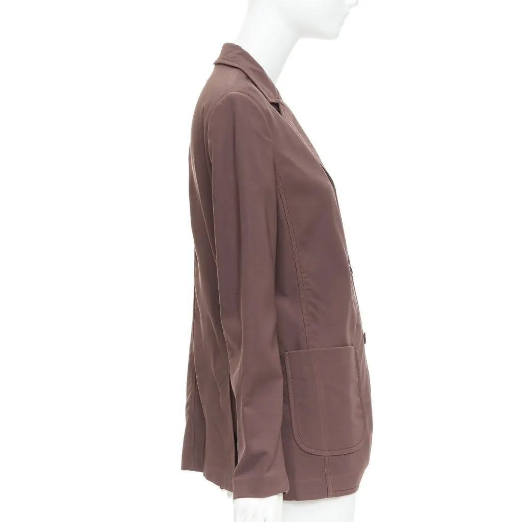 Prada Brown Polyester Coat Brown Polyester Very good - Box View