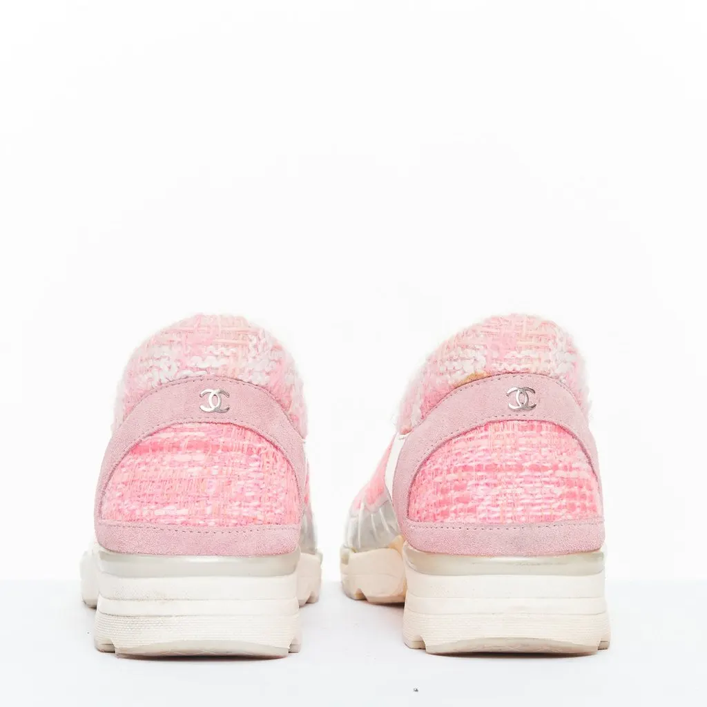Chanel Pink Tweed Trainers Pink Tweed Good - Box View