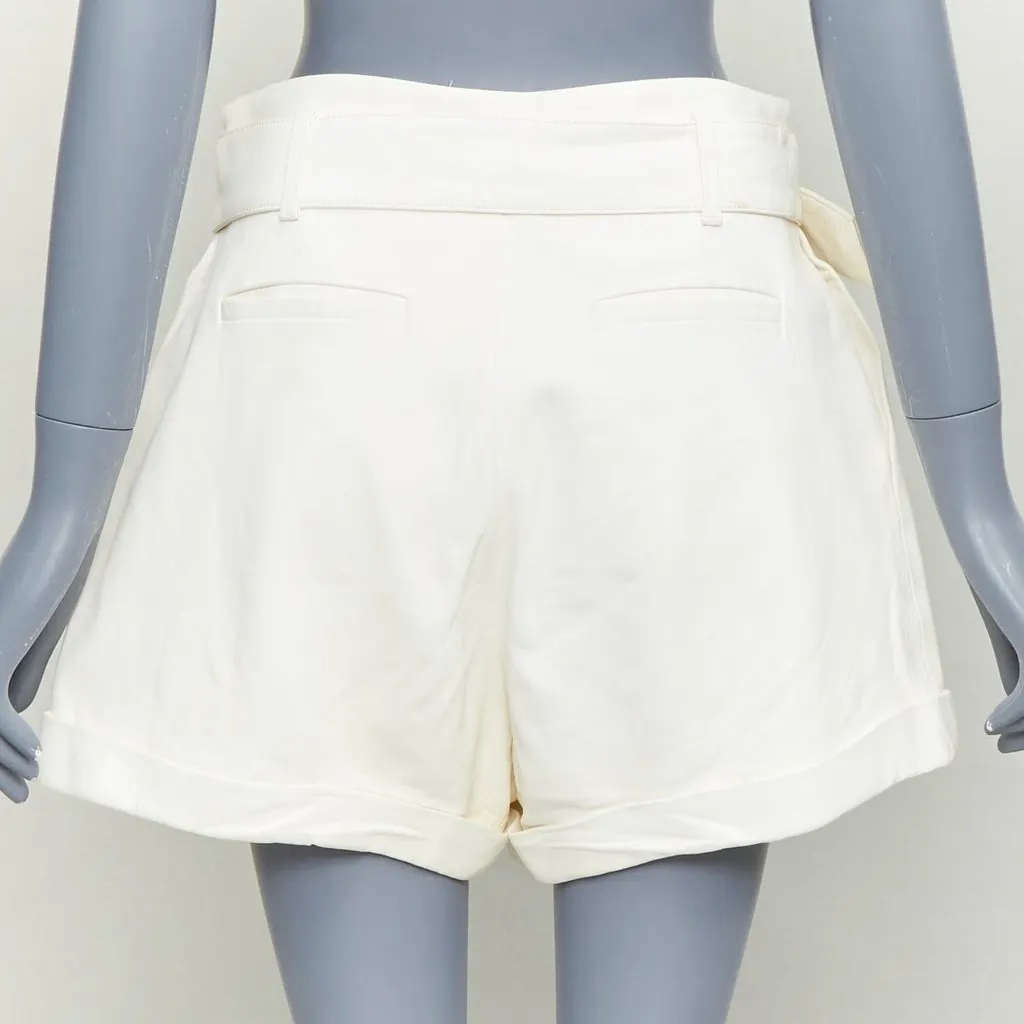 Frame Ecru Leather Shorts Ecru Leather Fair - Box View