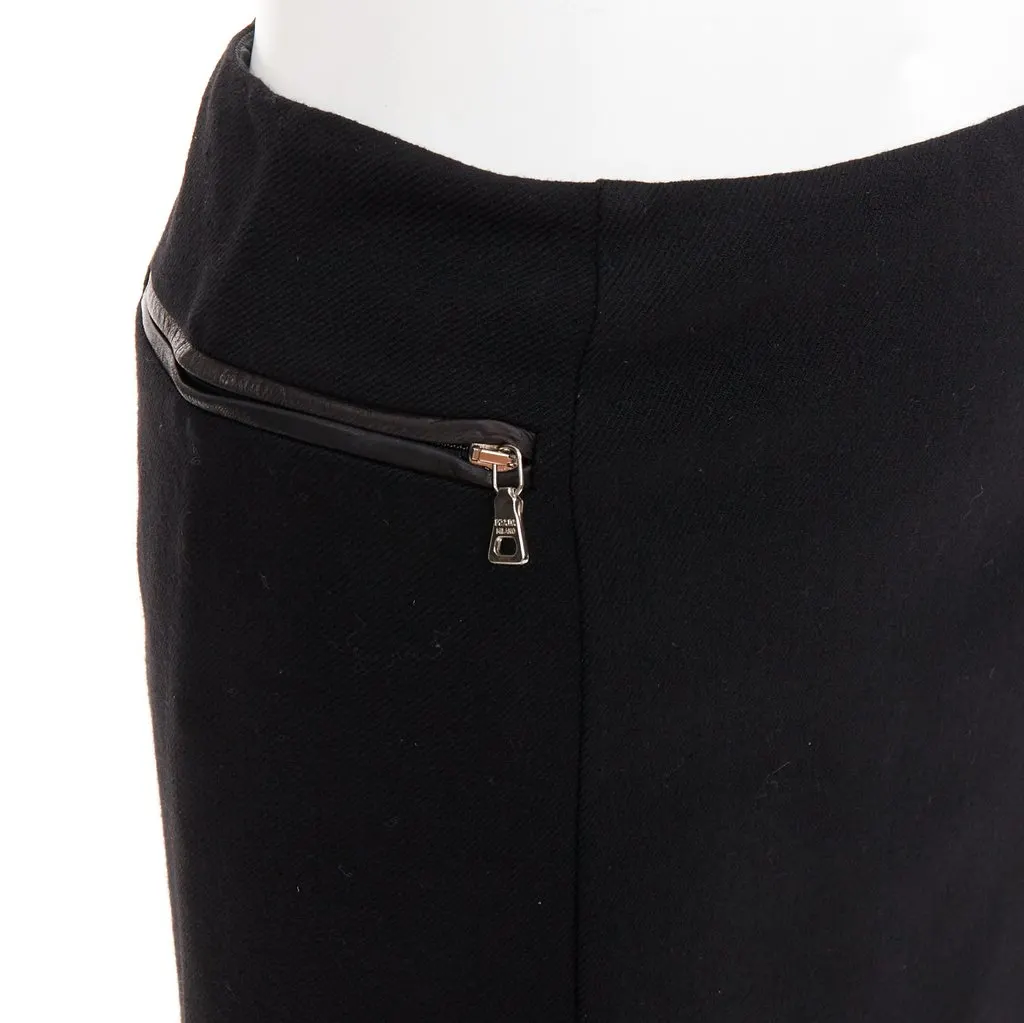 Prada Black Wool Skirt Black Wool Very good - Back View