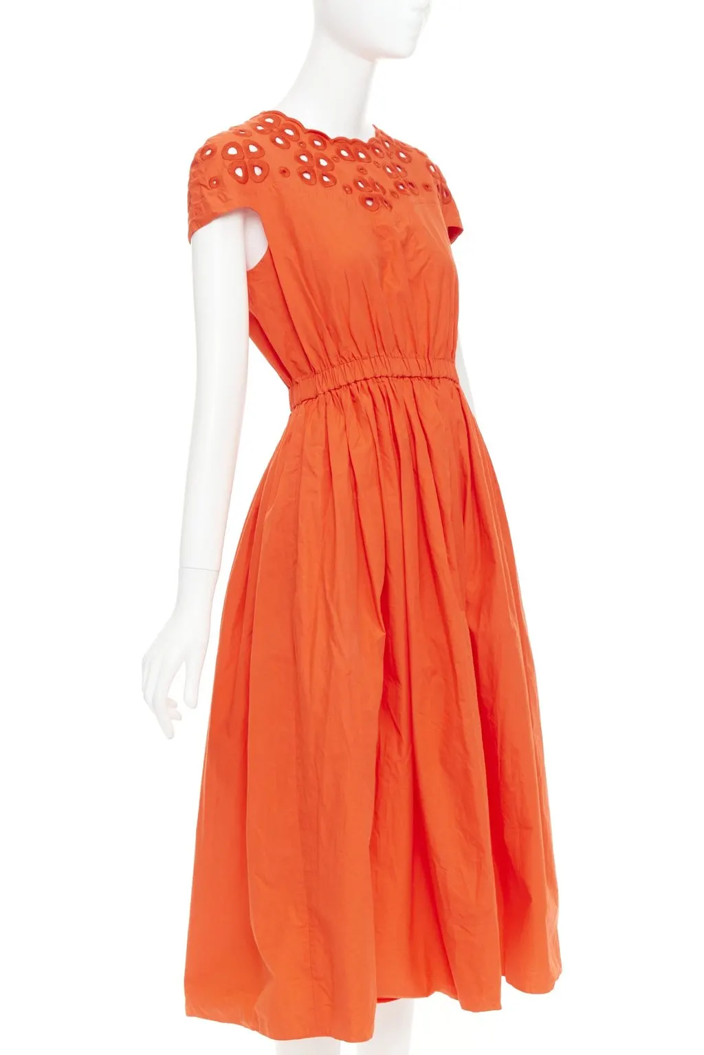 Fendi Orange Cotton Dress Orange Cotton Good - Inside View