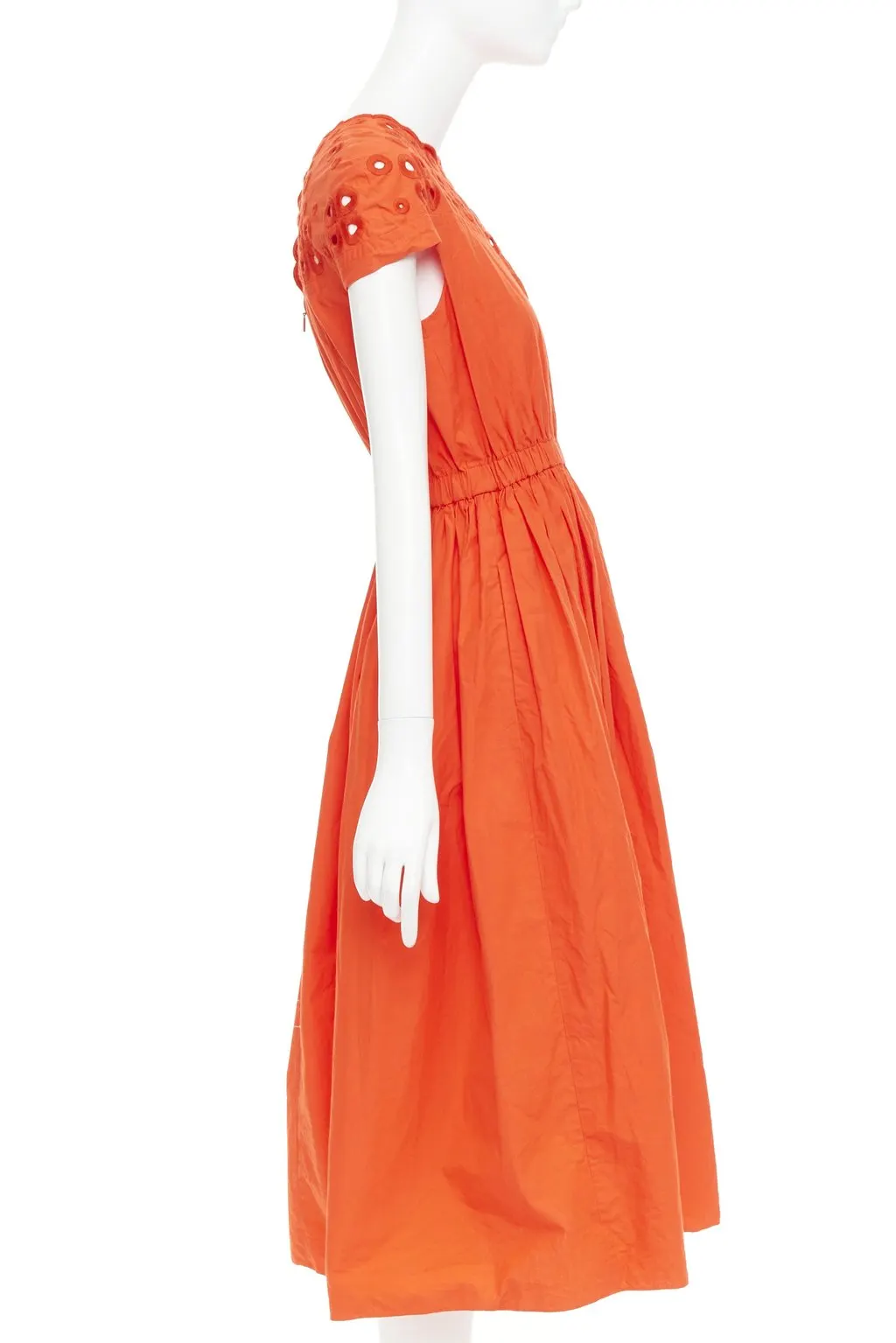Fendi Orange Cotton Dress Orange Cotton Good - Model View