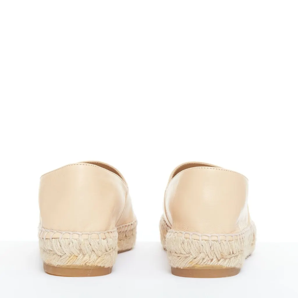 Chanel Beige Leather Espadrilles Beige Leather Good - Box View
