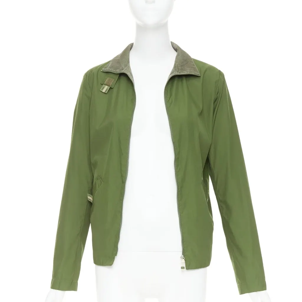 Fendi Green Coat Green Polyamide Very good - Inside View