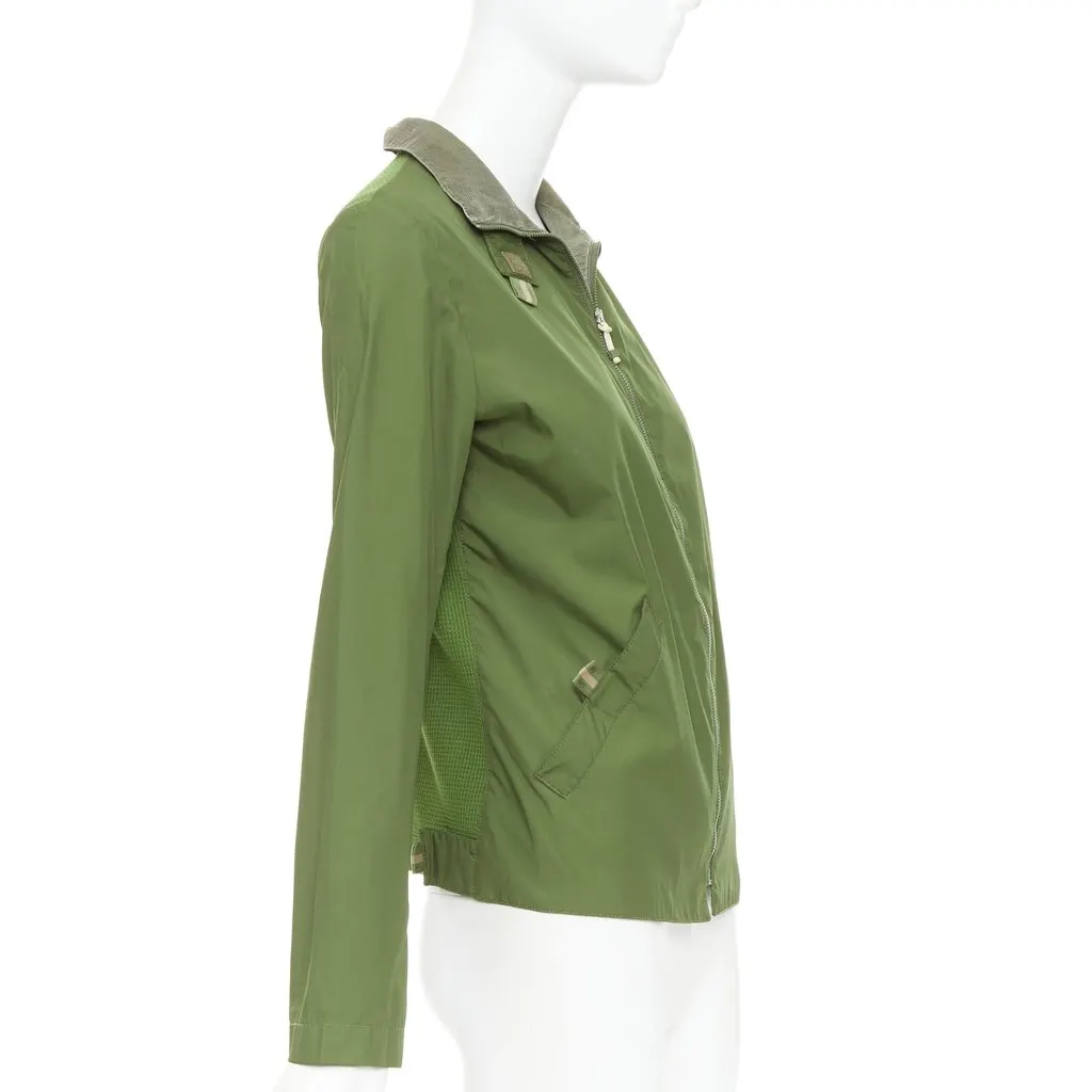 Fendi Green Coat Green Polyamide Very good - Box View