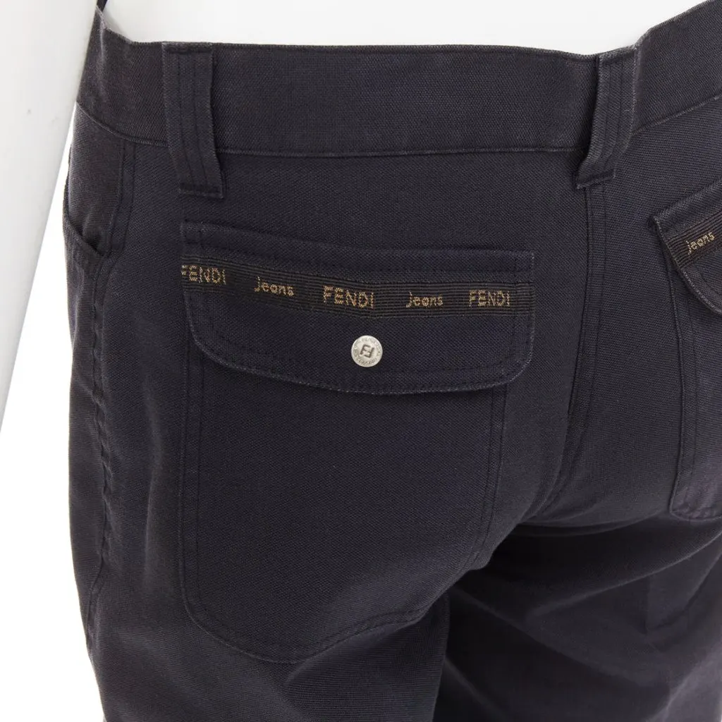 Fendi Grey Denim Trouser Grey Denim Good - Back View