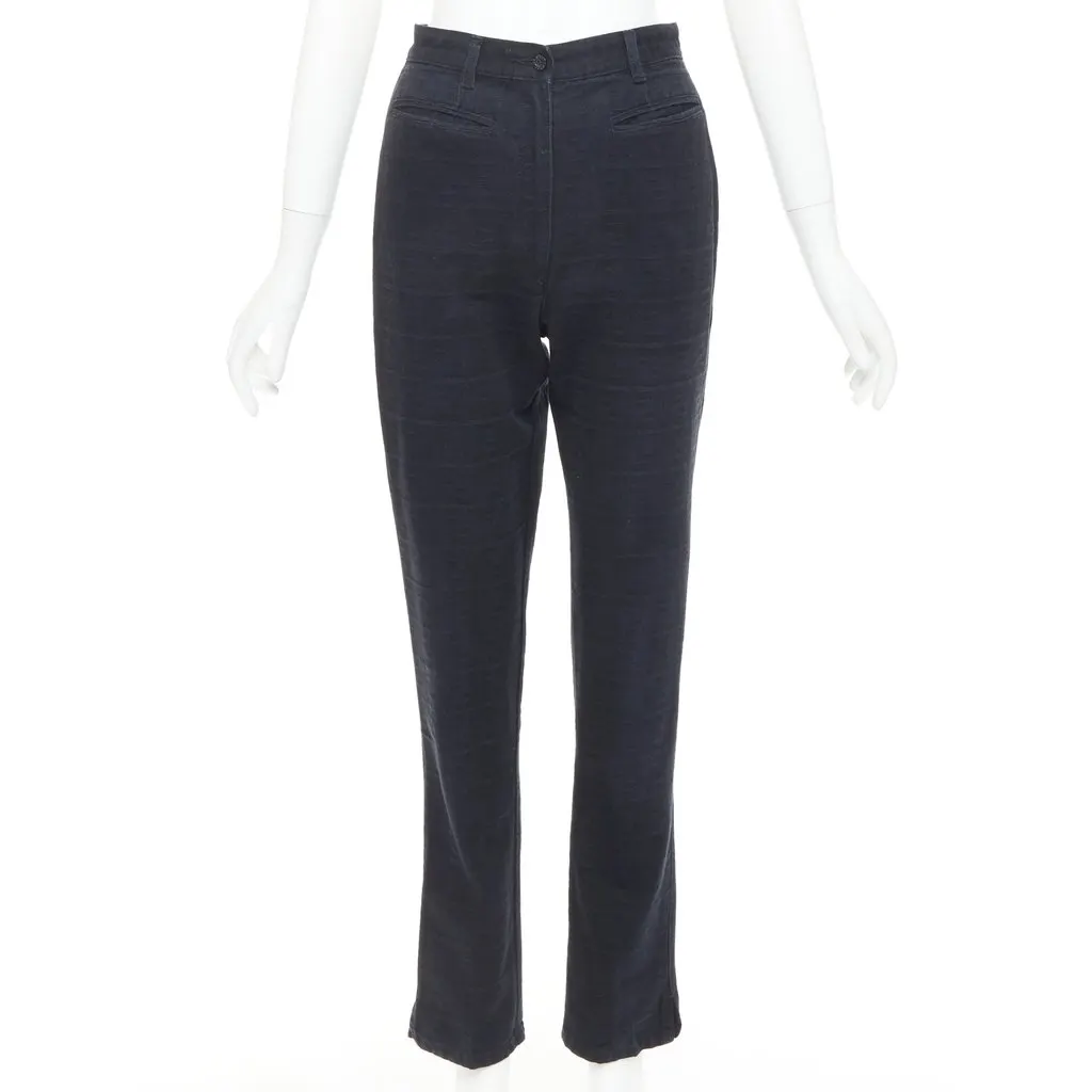 Fendi Black Cotton Trouser Black Cotton Fair - Front View