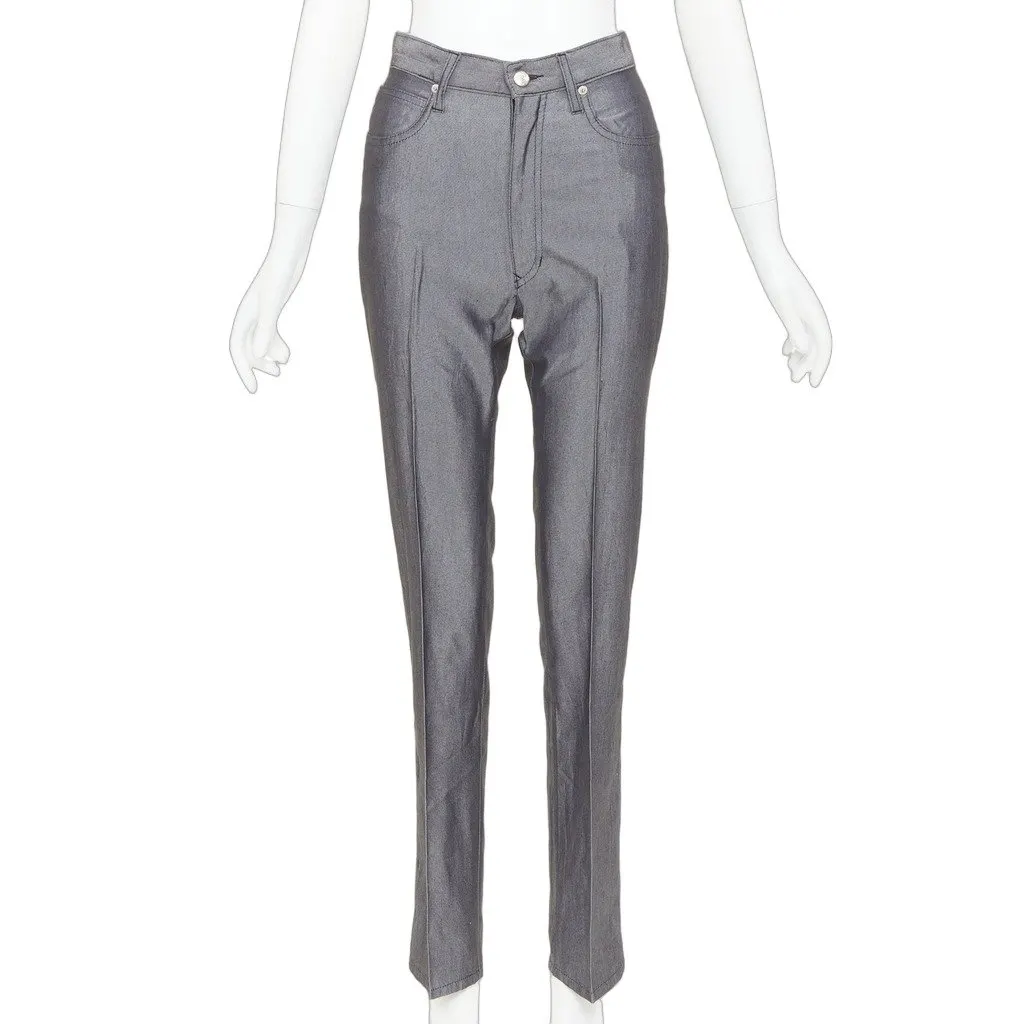 Fendi Grey Silk Trouser Grey Silk Very good - Front View