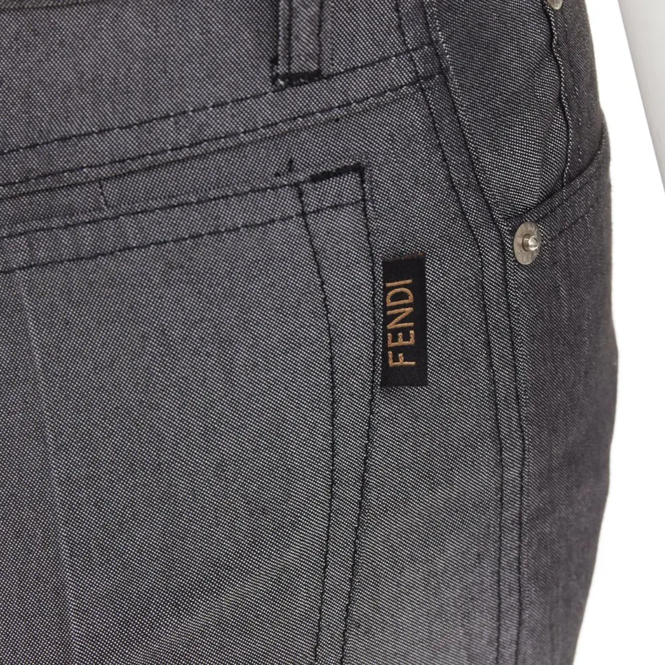 Fendi Grey Silk Trouser Grey Silk Very good - Back View