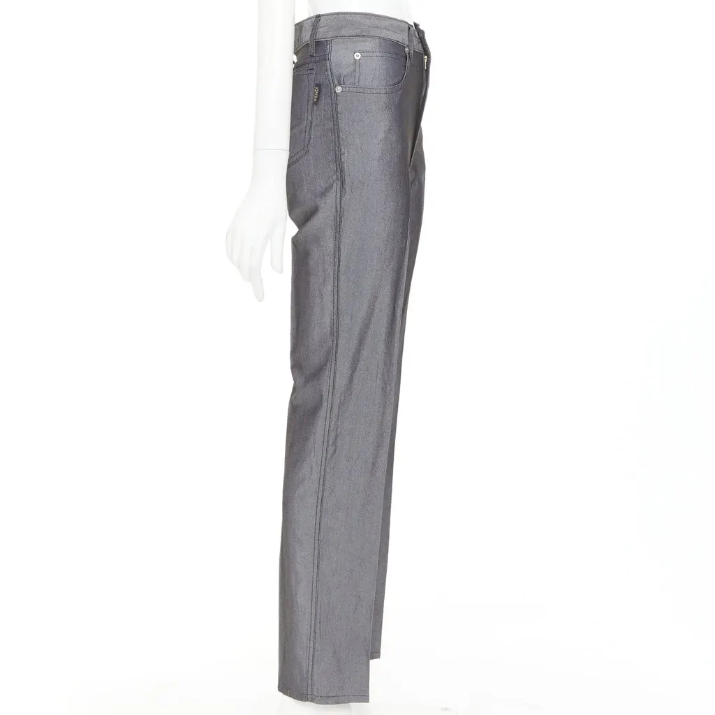 Fendi Grey Silk Trouser Grey Silk Very good - Model View