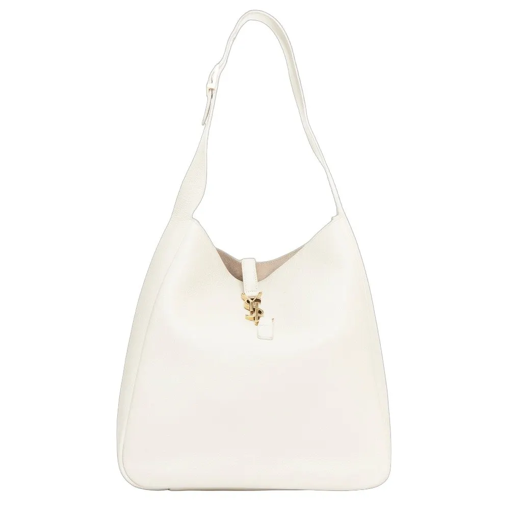 Saint Laurent Le 5 à 7 Hobo Ecru Leather Very good - Front View