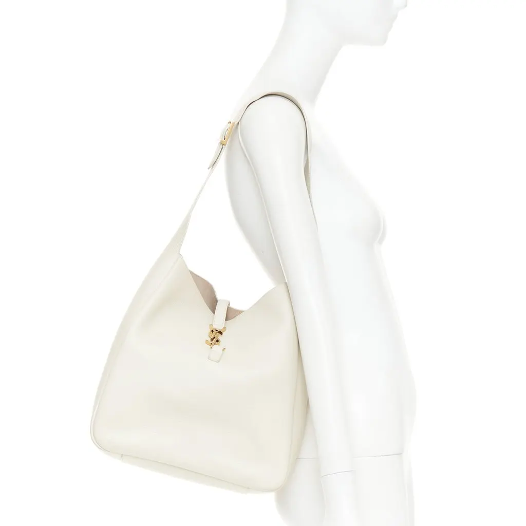 Saint Laurent Le 5 √† 7 Hobo Ecru Leather Very good - Back View