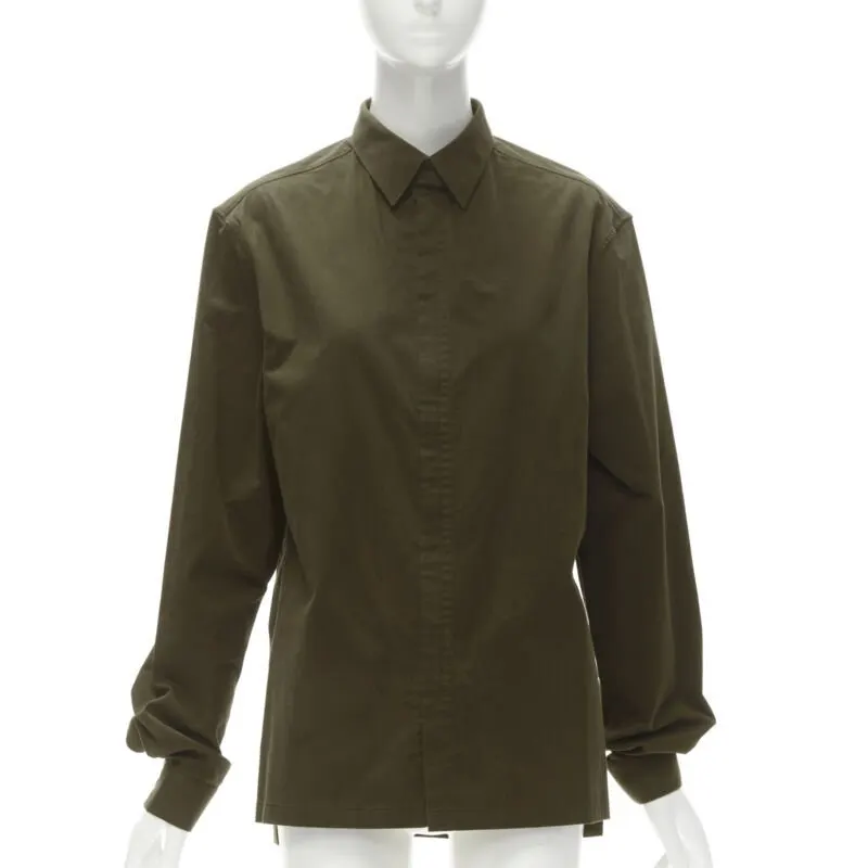Balenciaga Brown Cotton Shirt Brown Cotton Good - Model View