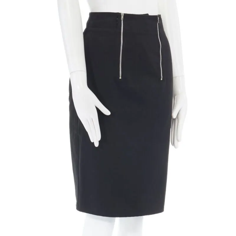 Jean Paul Gaultier Circle Stitch Skirt Black Polyester Very good - Inside View