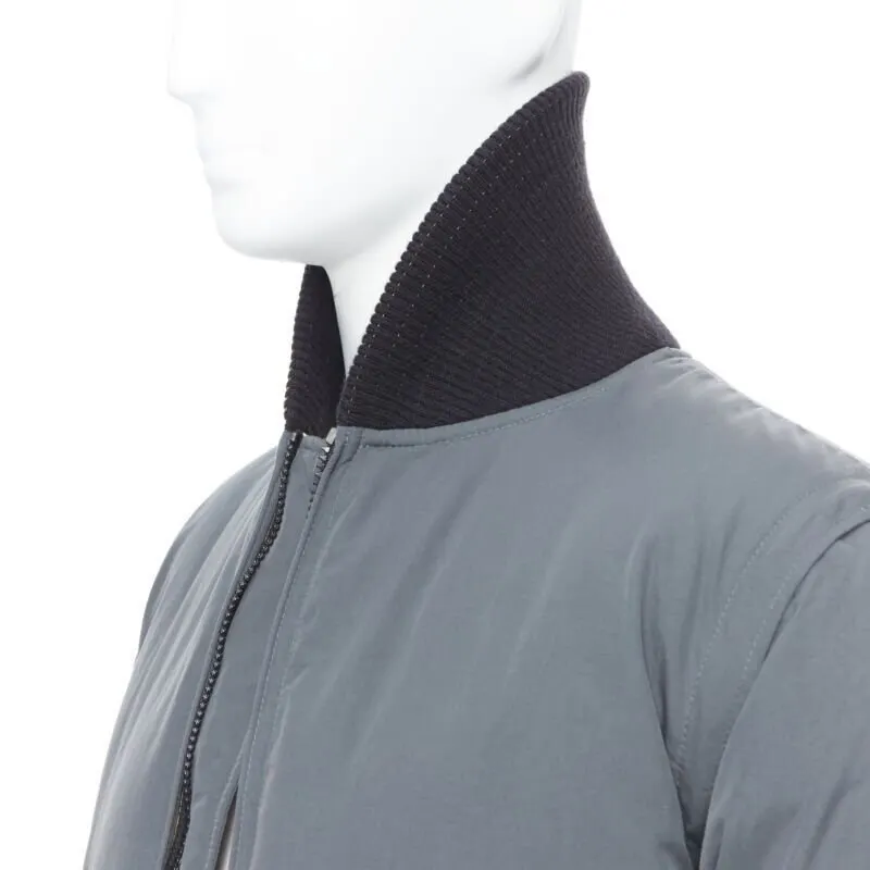 Unsigned Grey Goose Down Bomber Grey Polyamide Very good - Back View