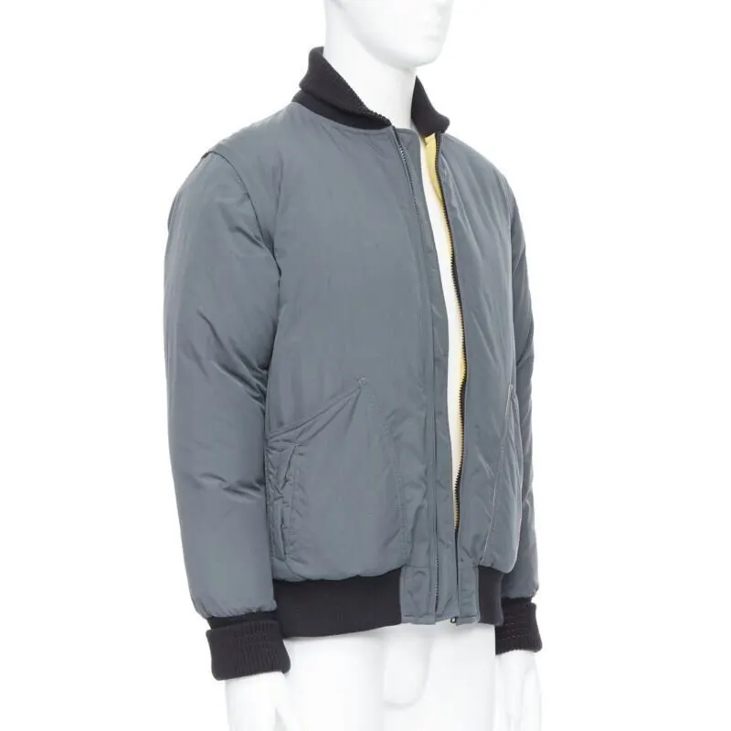 Unsigned Grey Goose Down Bomber Grey Polyamide Very good - Model View