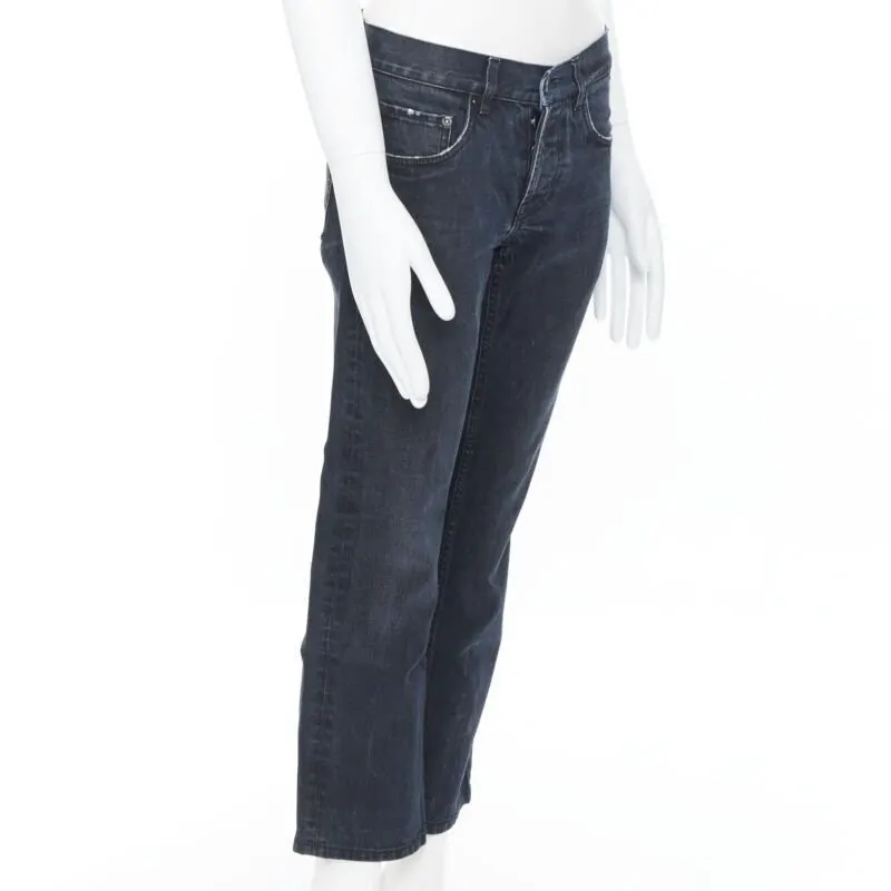 Prada Black Cotton Jeans Black Cotton Very good - Model View