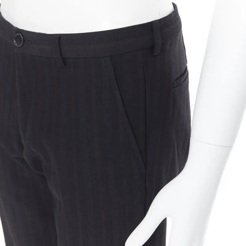 Lanvin Bow Slim Pants Black Wool Never worn - Back View