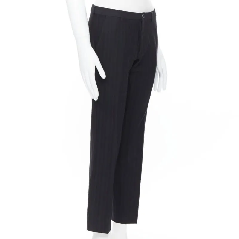 Lanvin Bow Slim Pants Black Wool Never worn - Model View