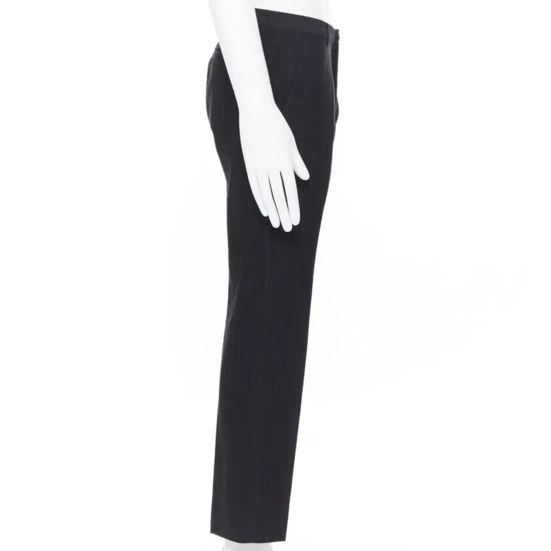 Lanvin Bow Slim Pants Black Wool Never worn - Box View