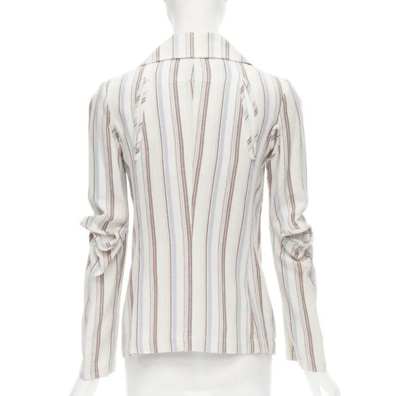 Junya Watanabe Stripe Cut Blazer Beige Cotton Good - Box View