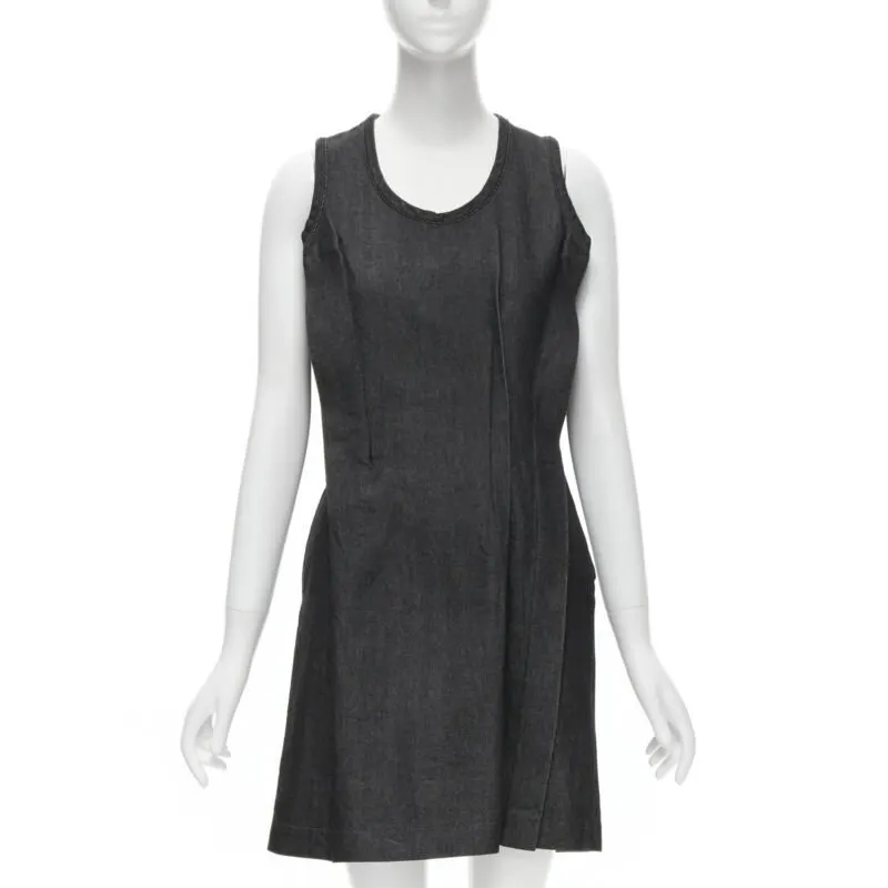Comme Des Garcons Denim Pinched Dress Blue Never worn - Front View