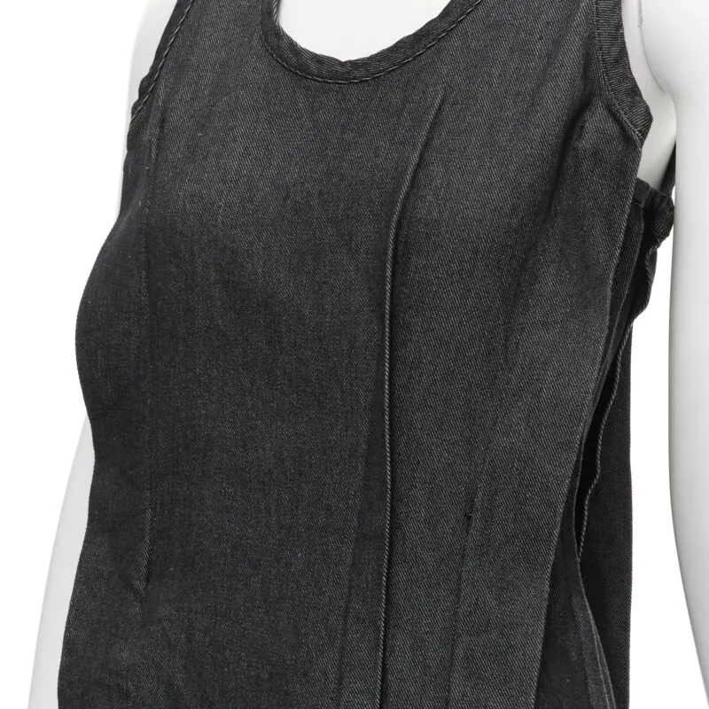 Comme Des Garcons Denim Pinched Dress Blue Never worn - Back View