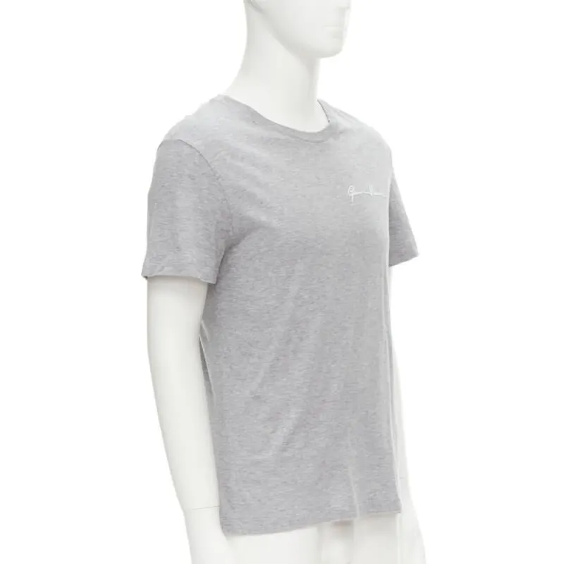 Versace Logo Embroidery Shirt Grey Cotton Never worn - Inside View
