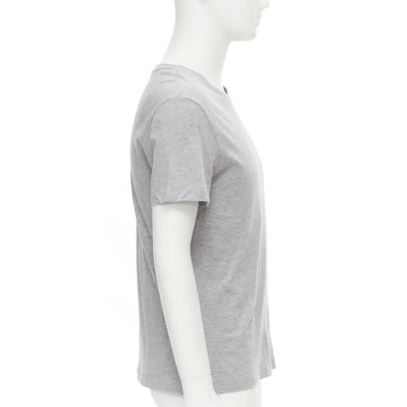 Versace Logo Embroidery Shirt Grey Cotton Never worn - Model View