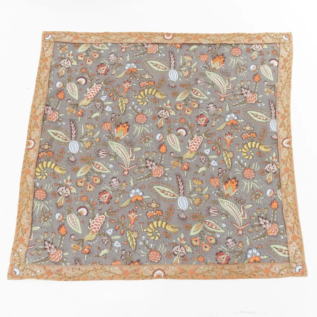 Vivienne Westwood Orb Creatures Scarf Grey Cotton Never worn - Back View